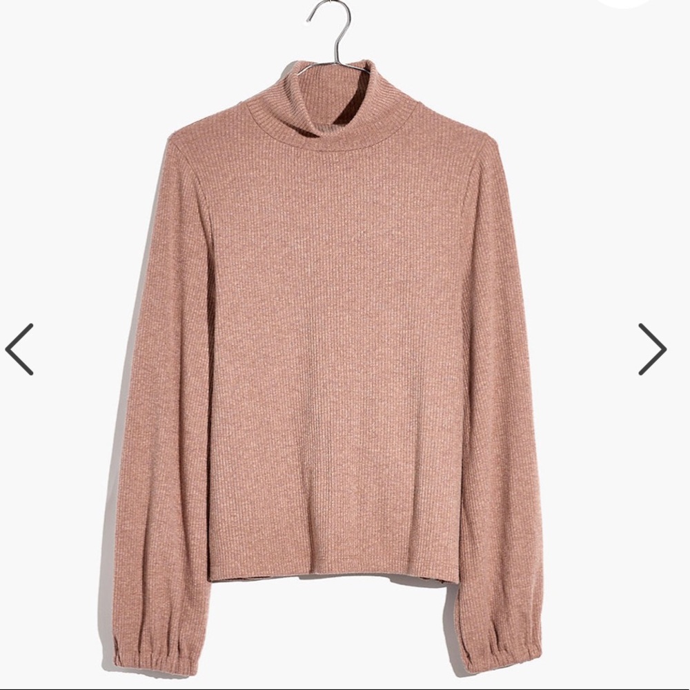 Madewell pink turtle neck